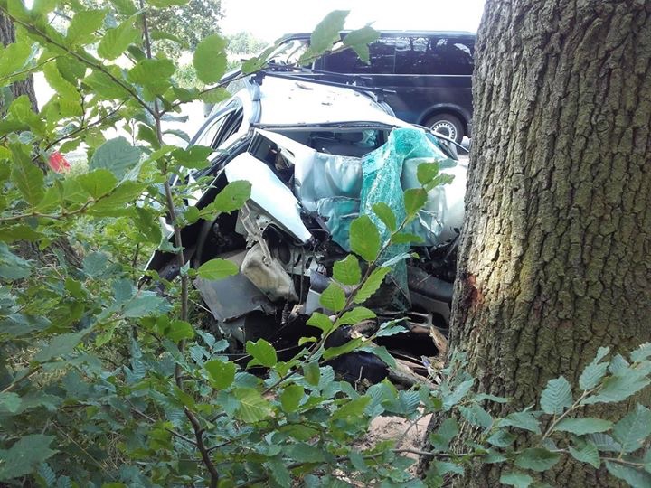 Na Kutnohorsku narazilo auto do stromu, řidič nepřežil. ZDROJ: HSZ SČK