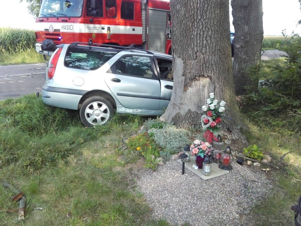 Na Kutnohorsku narazilo auto do stromu, řidič nepřežil. ZDROJ: HSZ SČK